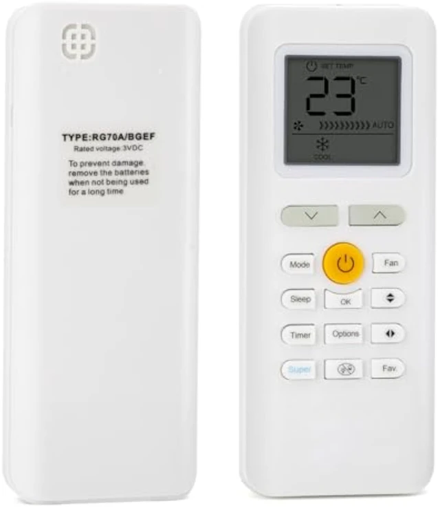 Alt view image 7 of 7 - RG70A/BGEF Replacement AC Rmote Control for Midea Air Conditioner