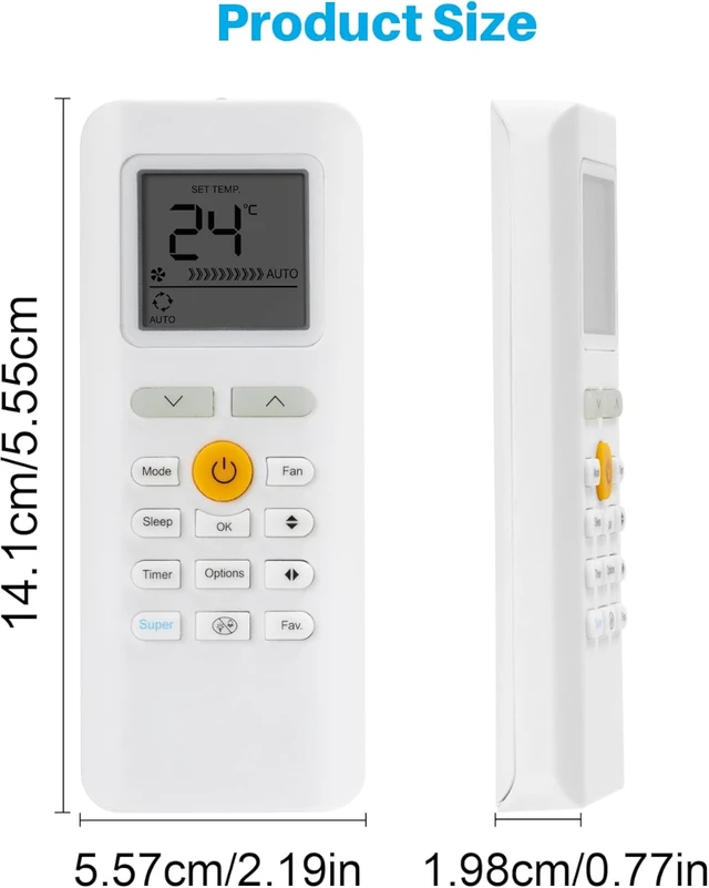 Alt view image 6 of 7 - RG70A/BGEF Replacement AC Rmote Control for Midea Air Conditioner