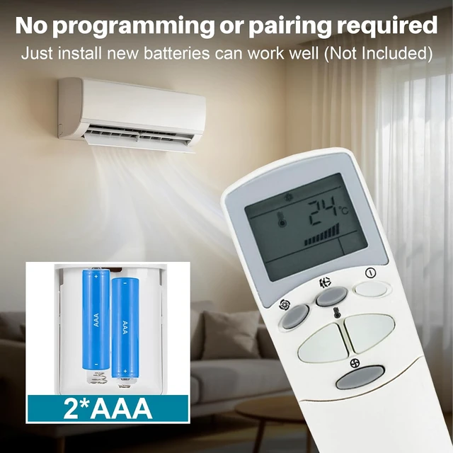 Alt view image 4 of 7 - Air Conditioner Remote Control Replacement for LG AC Air Conditioner