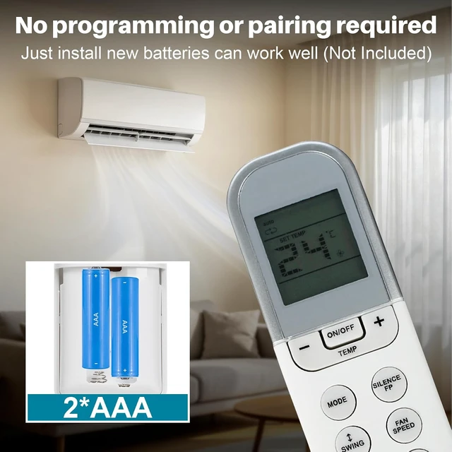 Alt view image 3 of 7 - Replacement AC Remote for Midea Frigidaire Cooper&Hunter Air Conditioner