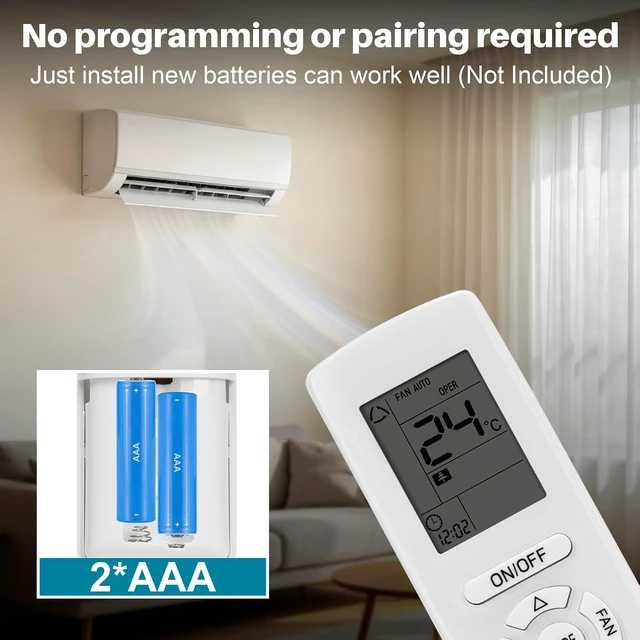 Alt view image 2 of 7 - YAP1FB2F A/C Remote Control Replacement for Gree YAPOF1 Air Conditioner