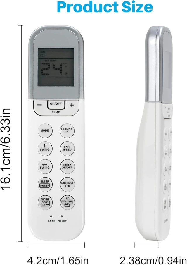 Alt view image 6 of 7 - Replacement AC Remote for Midea Frigidaire Cooper&Hunter Air Conditioner