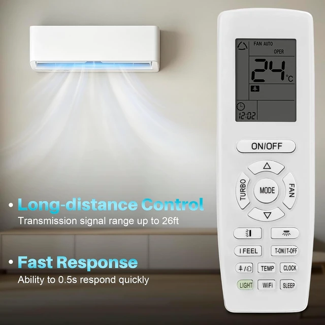 Alt view image 4 of 7 - YAP1FB2F A/C Remote Control Replacement for Gree YAPOF1 Air Conditioner