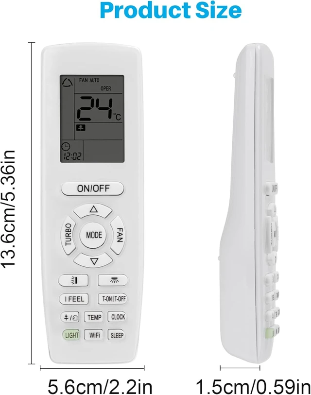 Alt view image 6 of 7 - YAP1FB2F A/C Remote Control Replacement for Gree YAPOF1 Air Conditioner