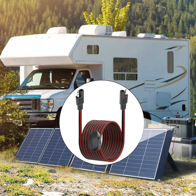 Alt view image 4 of 7 - XMSJSIY SAE Extension Cable with ON/Off Switch 14AWG Solar Power Cable