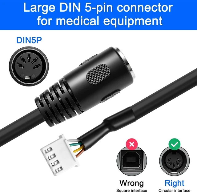 Alt view image 5 of 7 - XMSJSIY DIN 5 Pin to XH2.54 4Pin Terminal Adapter Female to Female