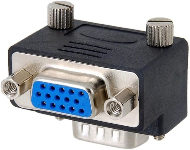 Alt view image 6 of 7 - chenyang VGA SVGA 15Pin Male to Female 270 Degree UP Angled Extension Connector Adapter
