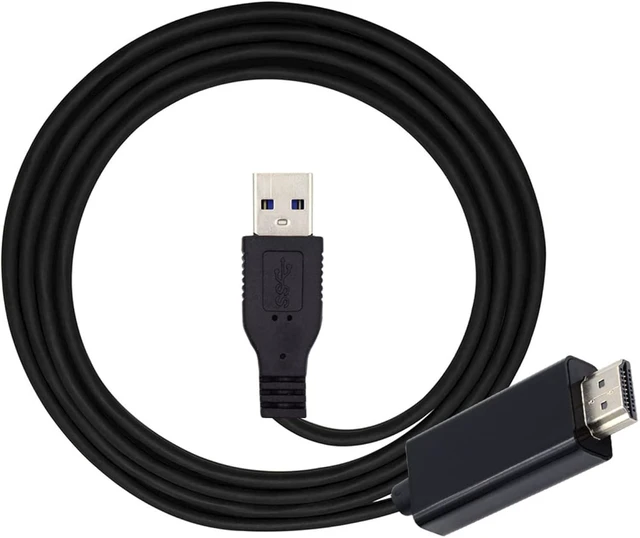 Main image of cablecc USB 3.0 Source HDMI Sink Converter USB3.0 Male to HDMI Male Cable for Desktop Laptop PC 1080P Adapter 1.8m Projector Video Monitor Cable