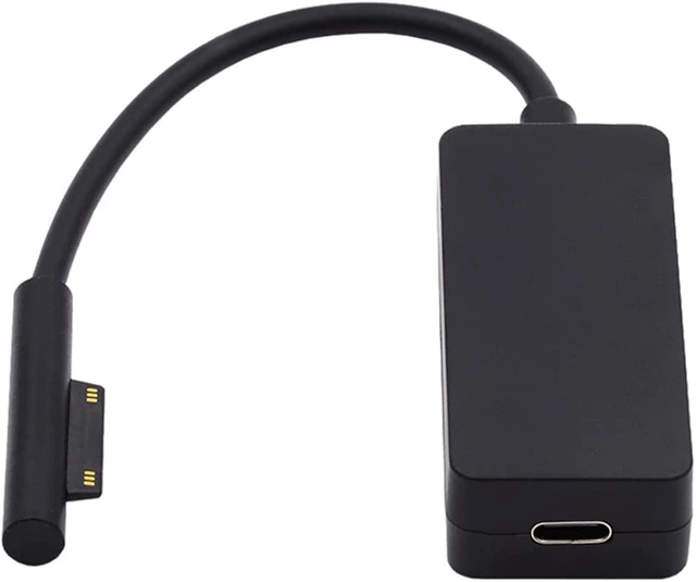 Main image of cablecc 65W DC 15V Type-C USB-C Female to Surface Pro3 Pro4 Pro5 Pro6 Pro7 Pro8 Pro9 Book Pro Charge Cable 20cm