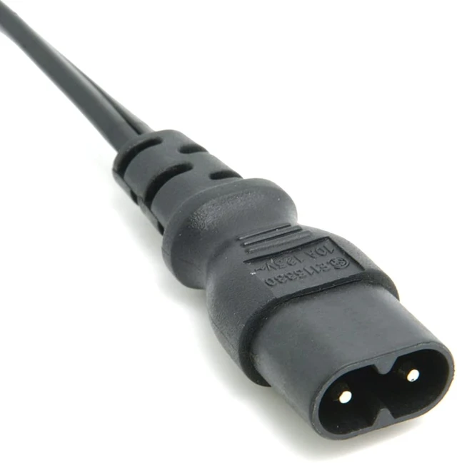Alt view image 4 of 7 - cablecc IEC 60320 C8 Plug to C7 Receptacle Male to Female Extension Power Supply Main Adapter Cable 30cm