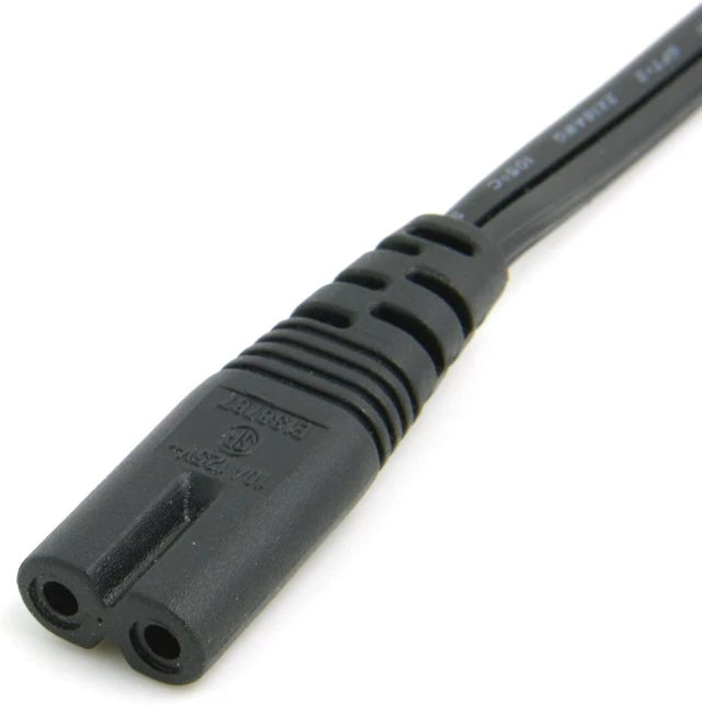 Alt view image 5 of 7 - cablecc IEC 60320 C8 Plug to C7 Receptacle Male to Female Extension Power Supply Main Adapter Cable 30cm