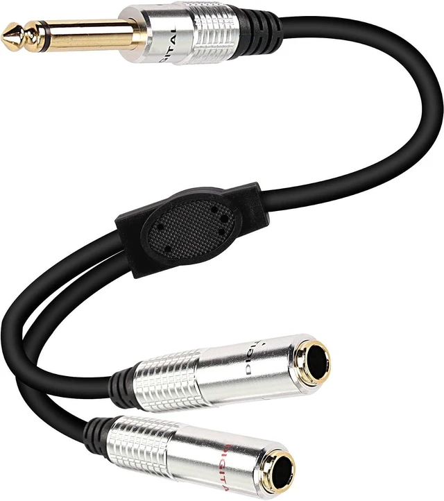 Main image of XMSJSIY 6.35mm TS Guitar Signal Audio Y Splitter Cable-0.5M/1.6FT