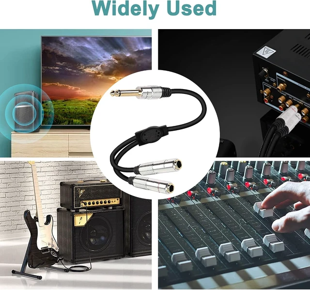 Alt view image 6 of 7 - XMSJSIY 6.35mm TS Guitar Signal Audio Y Splitter Cable-0.5M/1.6FT