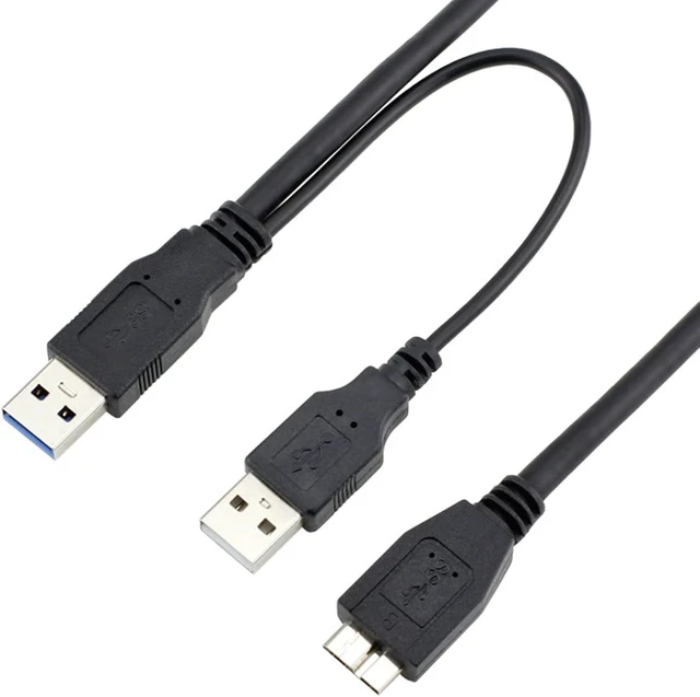 Alt view image 7 of 7 - chenyang USB 2.0 to Mini USB 5Pin Data Cable with Extra Power Cable for Hard Disk Drive