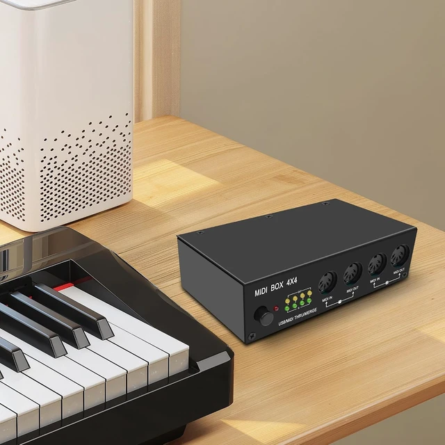 Alt view image 6 of 7 - XMSJSIY USB MIDI Interface Box 4 In 4 Out 64 Channel MIDI Thru Box