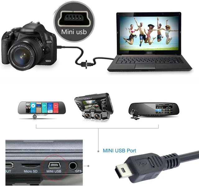 Alt view image 6 of 7 - cablecc 5pin Mini USB 5pin Male to USB B Female Panel Mount Type Cable 20cm with Screws
