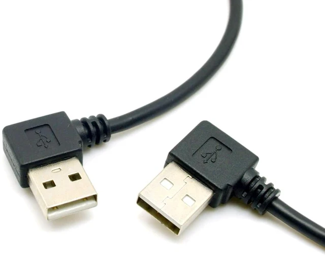 Alt view image 2 of 7 - chenyang 2 Pack USB Extension Cable, USB 2.0 Type A Male to Female 90 Degree Angled Data Transfer Charging Extension Cable 40cm