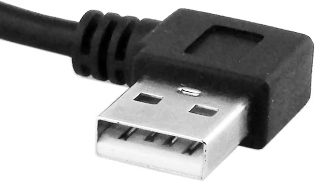 Alt view image 5 of 7 - chenyang 2 Pack USB Extension Cable, USB 2.0 Type A Male to Female 90 Degree Angled Data Transfer Charging Extension Cable 40cm