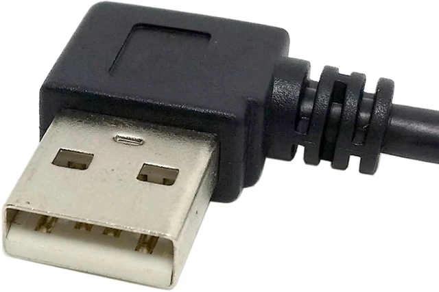 Alt view image 6 of 7 - chenyang 2 Pack USB Extension Cable, USB 2.0 Type A Male to Female 90 Degree Angled Data Transfer Charging Extension Cable 40cm