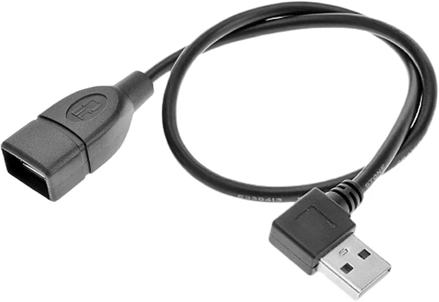 Alt view image 7 of 7 - chenyang 2 Pack USB Extension Cable, USB 2.0 Type A Male to Female 90 Degree Angled Data Transfer Charging Extension Cable 40cm