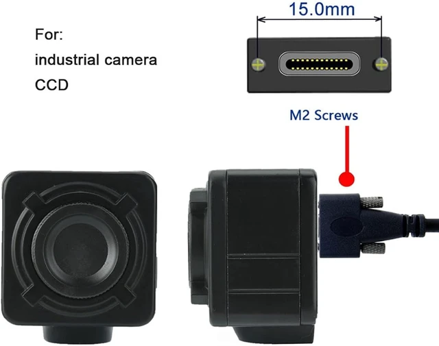 Alt view image 3 of 7 - chenyang Type-C USB 3.1 USB-C Male to Male Type-C USB 3.1 USB-C with M2 Screws Locking Panel Mount Type 10Gbps Data Cable 3.0M