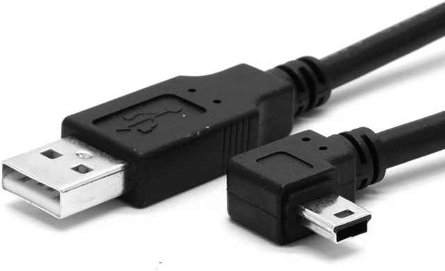 Alt view image 6 of 7 - chenyang Mini USB Cable USB 2.0 Male to Mini USB 5 Pin Male 90 Degree Left Angled Charging Data Transfer Extension Cable Black 5.0M for Dash Cam/GPS/Microphone