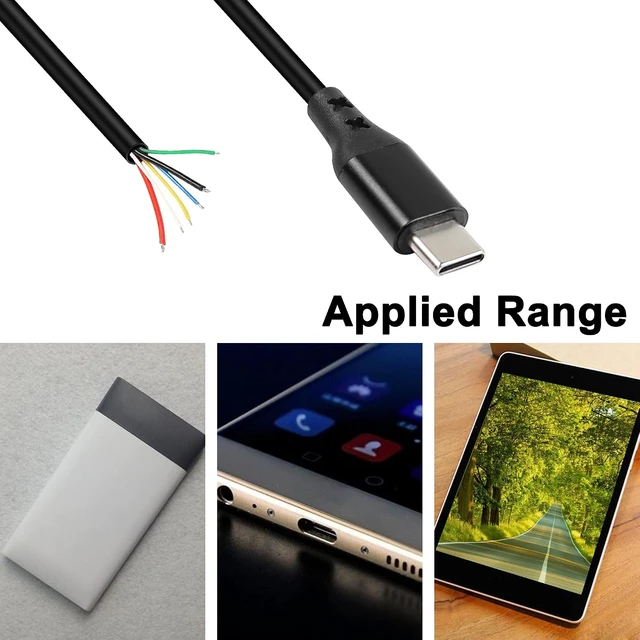 Alt view image 6 of 7 - XMSJSIY USB Type C PD Pigtail Cable Charge Bare Wire Data Transmission