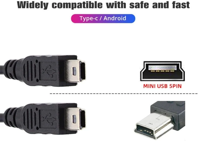 Alt view image 2 of 7 - chenyang Mini USB Splitter Multi Charging Cable,Mini USB 1 Female to 2 Male Charge Extension Cable Supports Charging Two Devices at The Same Time 0.98FT/0.3M