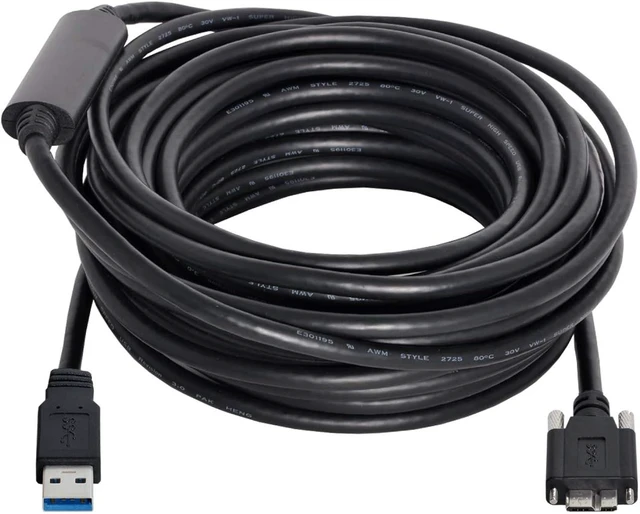 Main image of chenyang Micro USB 3.0 Cable, USB 3.0 Type A Male to Micro B Male Cable with Repeater Chipset/Mount Panel Screws 8.0M