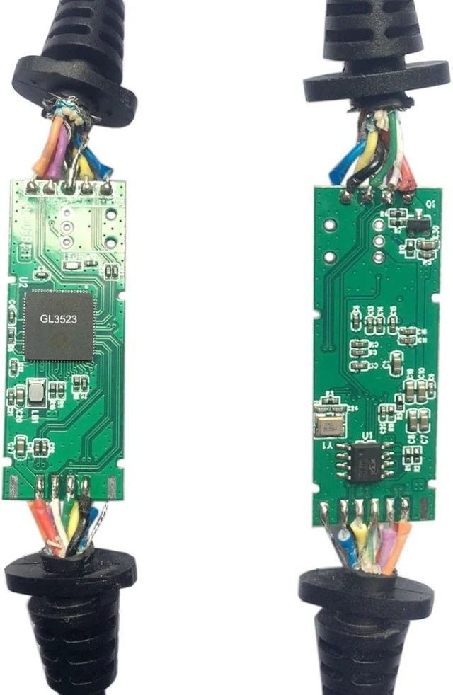 Alt view image 5 of 7 - chenyang Micro USB 3.0 Cable, USB 3.0 Type A Male to Micro B Male Cable with Repeater Chipset/Mount Panel Screws 8.0M