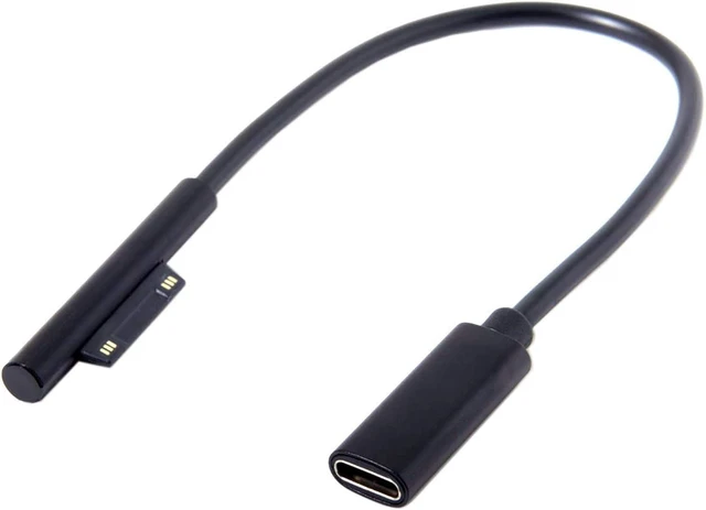 Main image of cablecc DC 15V Type-C USB-C Female to Surface Pro3 Pro4 Pro5 Pro6 Book Pro Charge Cable for Laptop