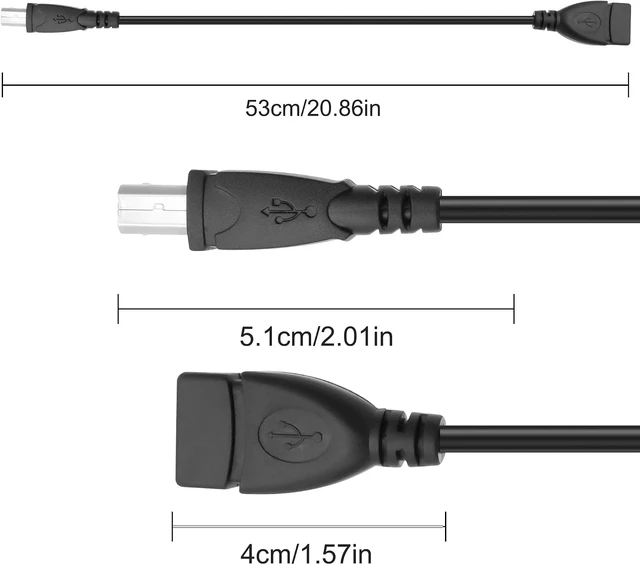 Alt view image 2 of 7 - XMSJSIY USB Female to Type B Male Printer Cable USB2.0A to Type-B Extension