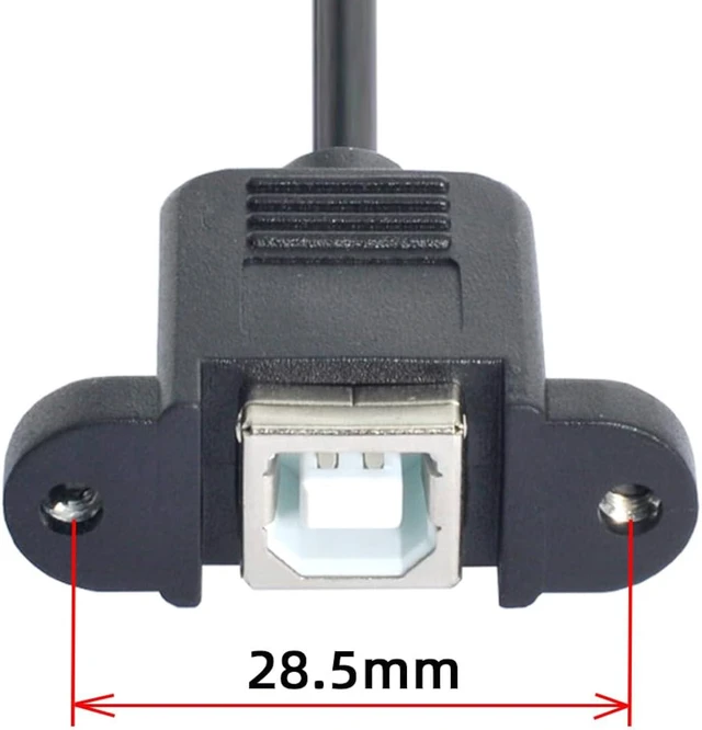 Alt view image 3 of 7 - cablecc 5pin Mini USB 5pin Male to USB B Female Panel Mount Type Cable 20cm with Screws
