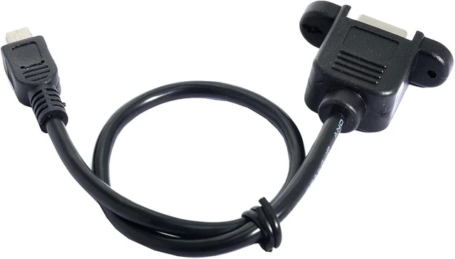 Alt view image 5 of 7 - cablecc 5pin Mini USB 5pin Male to USB B Female Panel Mount Type Cable 20cm with Screws