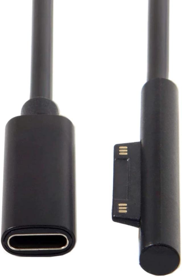Alt view image 4 of 7 - cablecc DC 15V Type-C USB-C Female to Surface Pro3 Pro4 Pro5 Pro6 Book Pro Charge Cable for Laptop