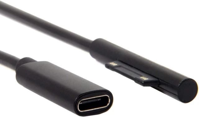 Alt view image 5 of 7 - cablecc DC 15V Type-C USB-C Female to Surface Pro3 Pro4 Pro5 Pro6 Book Pro Charge Cable for Laptop