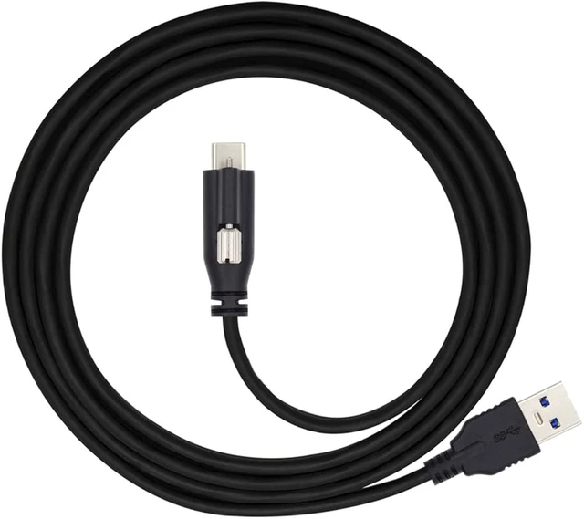 Alt view image 6 of 7 - cablecc USB 3.1 Type-C Locking Connector to Standard USB3.0 Data Cable 1.2m with Panel Mount Screw