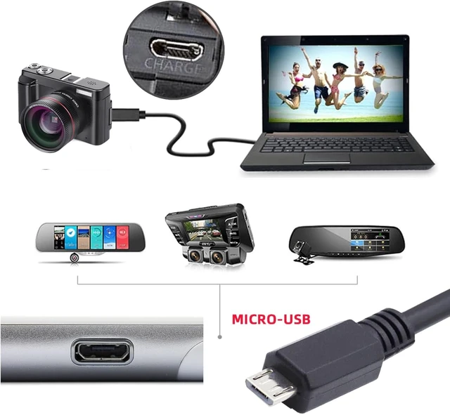 Alt view image 6 of 7 - cablecc Micro USB 5Pin Male to Female Extension Panel Mount Type Cable with Screws 50cm