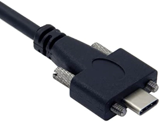 Alt view image 4 of 7 - cablecc USB 3.1 Type-C Dual M2 Screws Locking to Locking USB-C 10Gbps Data Cable Panel Mount Thumbscrews Type 200cm