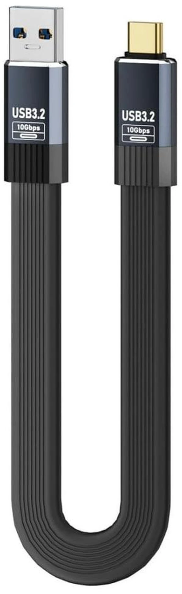Main image of chenyang USB A to USB C Flat Cable,USB 3.2 Gen 2 10Gbps Data Transfer PD 15W Fast Charging Compatible with iPhone 16/15 0.65FT/0.2M