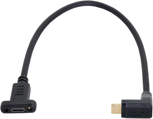 Alt view image 6 of 7 - cablecc 90 Degree Up & Down Angled USB-C USB 3.1 Type C Male to Female Extension Data Cable 30cm