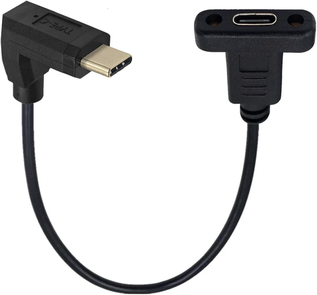 Alt view image 7 of 7 - cablecc 90 Degree Up & Down Angled USB-C USB 3.1 Type C Male to Female Extension Data Cable 30cm