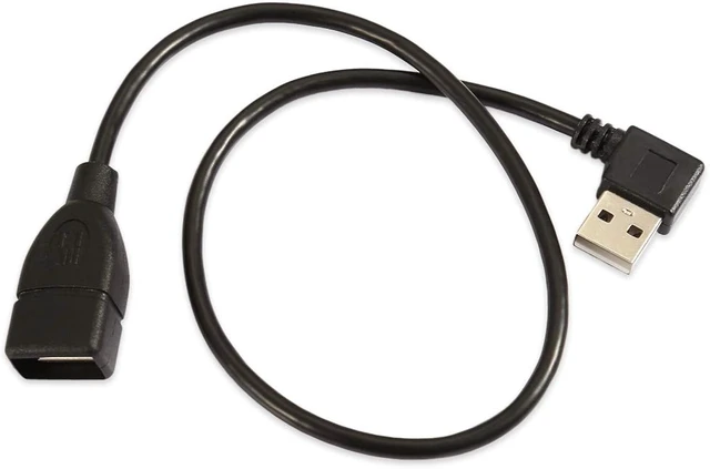 Alt view image 2 of 7 - chenyang USB 2.0 Cable USB 2.0 Type A 90 Degree Right Angled Extension Data Cable 40cm 480Mbps