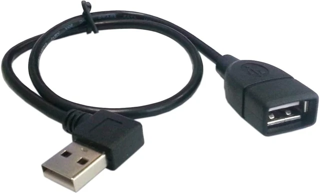Alt view image 4 of 7 - chenyang USB 2.0 Cable USB 2.0 Type A 90 Degree Right Angled Extension Data Cable 40cm 480Mbps