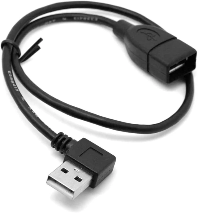 Alt view image 5 of 7 - chenyang USB 2.0 Cable USB 2.0 Type A 90 Degree Right Angled Extension Data Cable 40cm 480Mbps