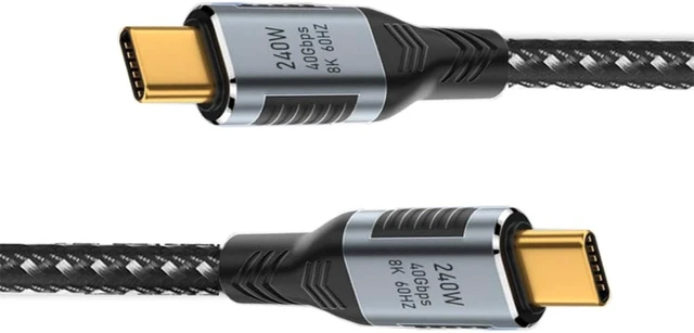 Main image of cablecc 240W 40Gbps USB-C USB4 Cable USB3.1 100W 8K@60Hz 5K USB4.0 Compatible with USB4 50cm