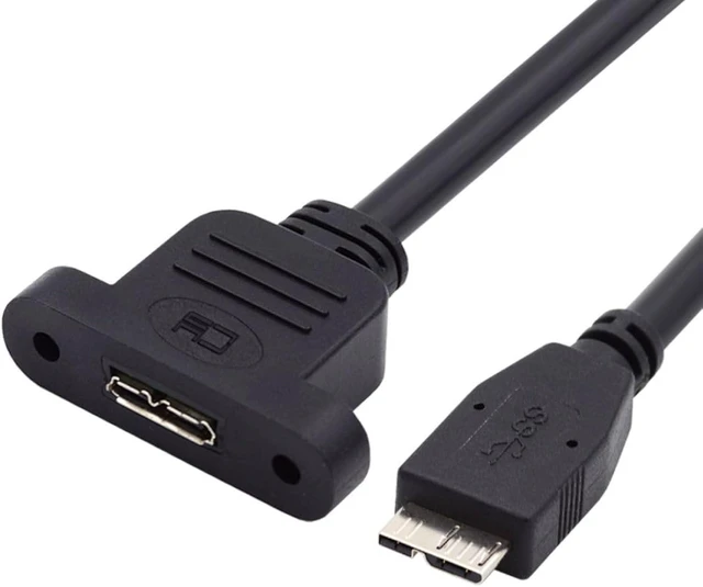 Main image of chenyang USB 3.0 Micro-B Male to Female Screw Mount Type Extension Cable