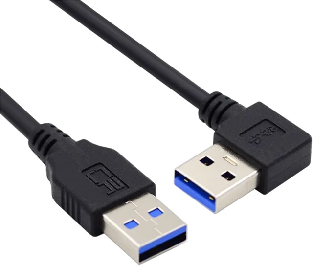 Alt view image 3 of 7 - chenyang USB 3.0 Cable USB 3.0 Type A Male to Male 90 Degree Right Angled Extension Data Cable 40cm