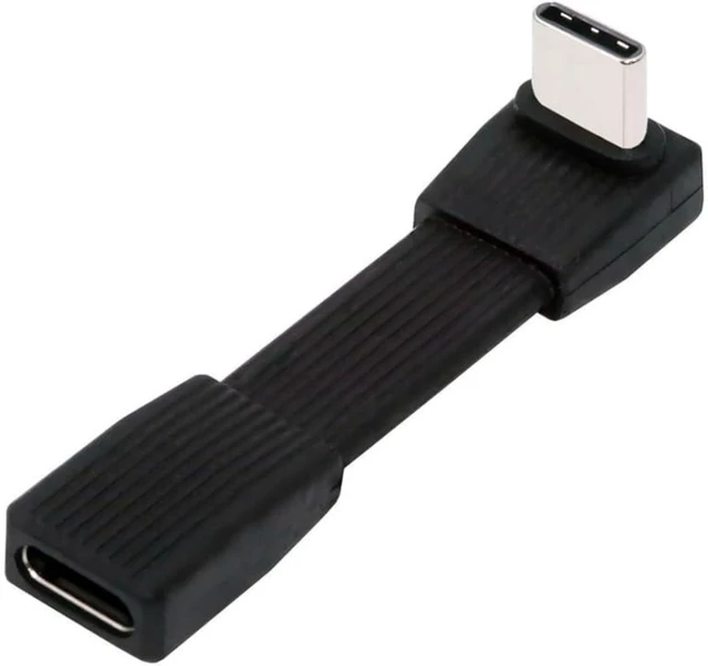 Main image of chenyang 2.64 Inch USB C Short Flat Cable,USB C Male to Female 8K@60Hz 80Gbps Data Transfer,PD 240W Fast Charging 90 Degree Angled Extension Cable