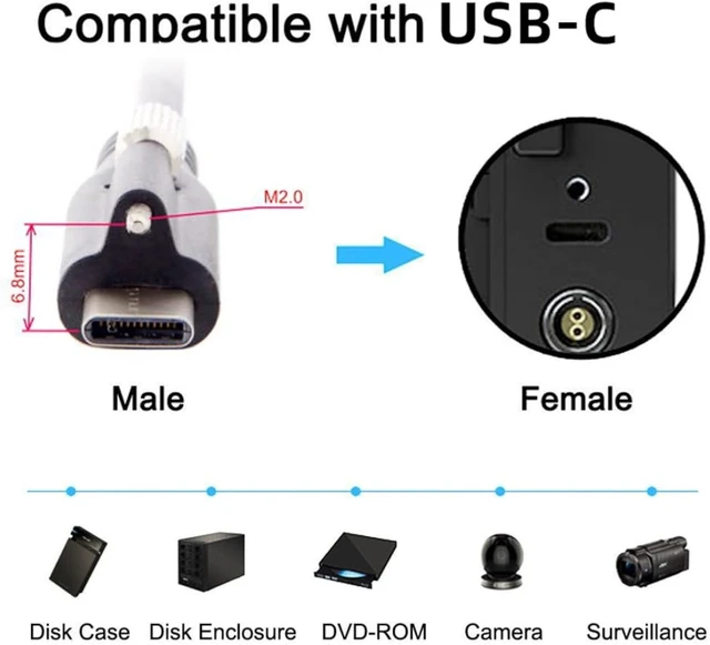 Alt view image 4 of 7 - chenyang 3.28FT USB C to C Cable,USB C 90 Degree Right Angled Extension Cable Supports 4K@60Hz 10Gbps Data Transmission and PD65W Fast Charging with Screw Spacing of 6.8/15.0 mm